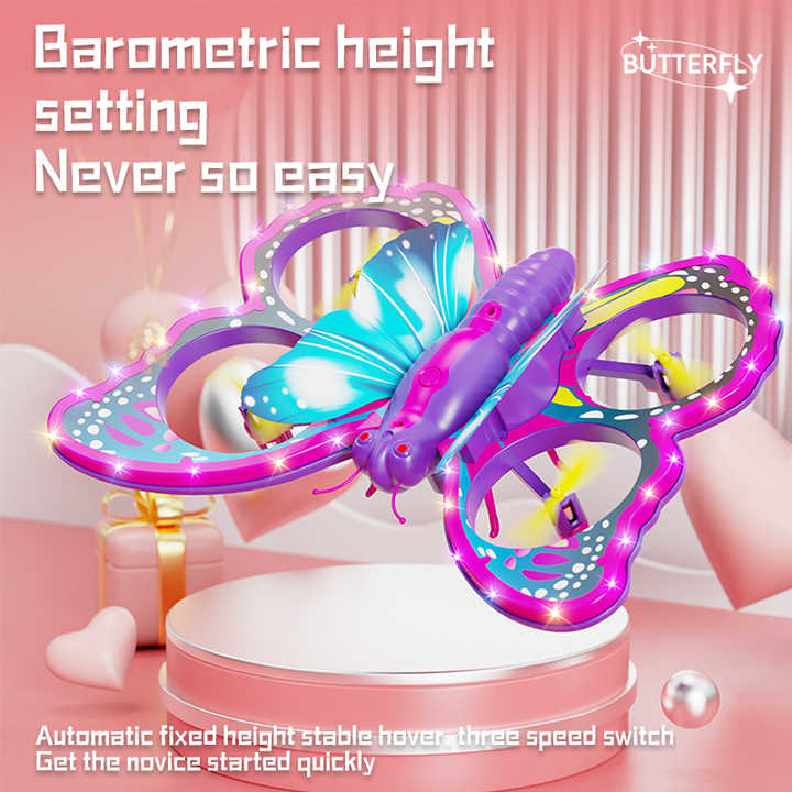 Foam RC Aircraft Intelligent Obstacle Avoidance Gravity Induction Remote Control Flying Butterfly Drone Girl Boy Toys