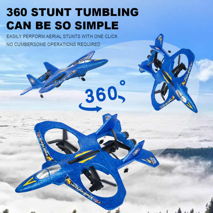 2.4G Radio Foam Quadcopter RC Stunt Plane Airplane Aircraft Drone Model Helicopter Remote Control Toys for Adults Kids